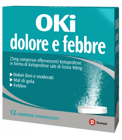 OKI DOLORE E FEBBRE*12 cpr eff 25 mg