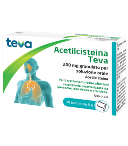 ACETILCISTEINA (TEVA)*orale grat per soluz 30 bust 200 mg