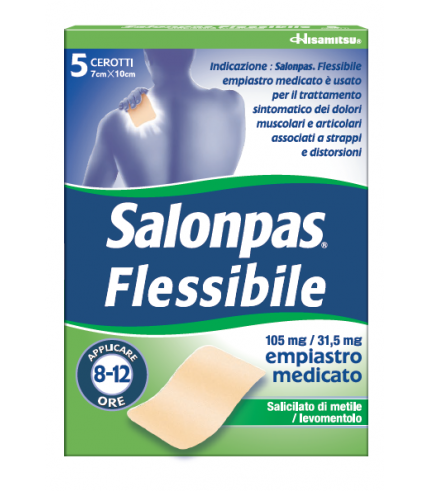 SALONPAS FLESSIBILE*5 empiastri in bustina 105 mg + 31,5 mg7 x 10 cm