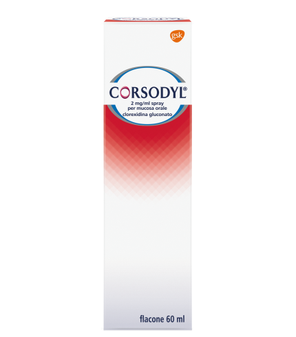 CORSODYL*spray mucosa orale 60 ml 200 mg/100 ml