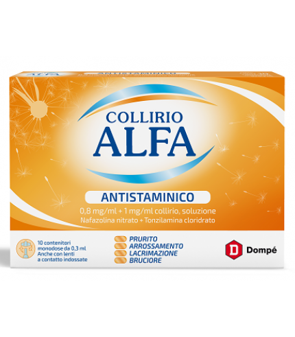 COLLIRIO ALFA ANTISTAMINICO*10 monod collirio 0,8 mg/ ml + 1mg/ml 0,3 ml