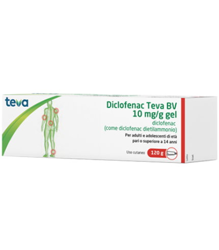 DICLOFENAC (TEVA B.V.)*gel derm 120 g 10 mg/g