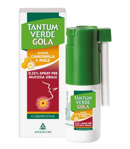 TANTUM VERDE GOLA*spray mucosa orale 15 ml 0,25% gusto camomilla e miele