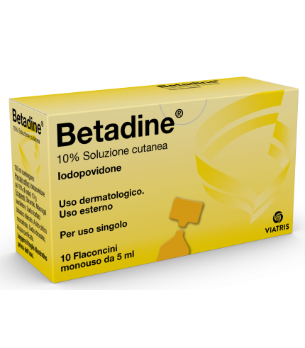 BETADINE*soluz cutanea 10 flaconcini monouso 5 ml 10%