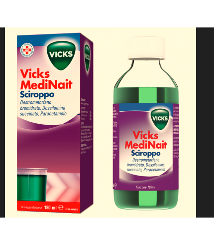 VICKS MEDINAIT*sciroppo 0,5 mg/ml + 0,25 mg/ml + 20 mg/ml 90ml