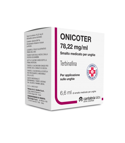 ONICOTER*smalto unghie 1 flacone 6,6 ml 78,22 mg/ml