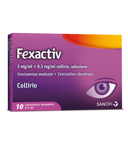 FEXACTIV*10 monod collirio 0,5 ml 3 mg/ml + 0,5 mg/ml