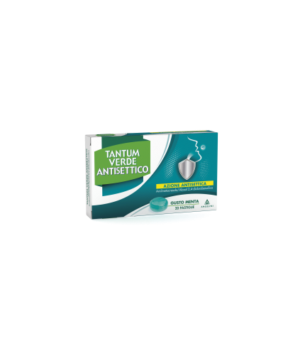 TANTUM VERDE ANTISETTICO*20 pastiglie gusto menta 0,6 mg + 1,20 mg