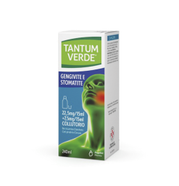 TANTUM VERDE GENGIVITE E STOMATITE*collutorio 240 ml 22,5 mg/15 ml + 7,5 mg/15 ml