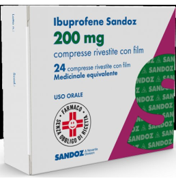 IBUPROFENE (SANDOZ)*24 cpr riv 200 mg