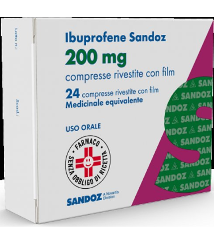 IBUPROFENE (SANDOZ)*24 cpr riv 200 mg