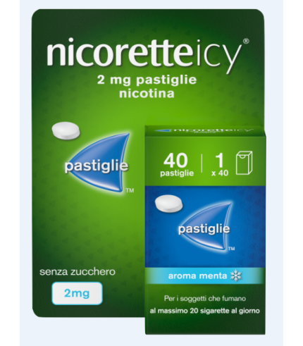 NICORETTEICY*40 pastiglie 2 mg