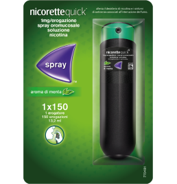 NICORETTEQUICK*1 flaconcino 150 dosi soluz oromucosale 1 mg/erogazione